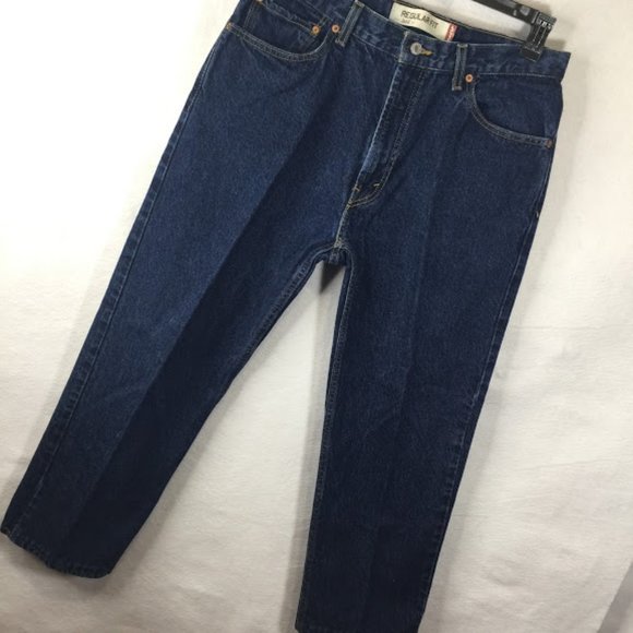 Levi's 505 Jeans Regular Fit Dark Blue Denim - Picture 4 of 11